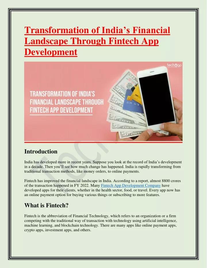 transformation of india s financial landscape