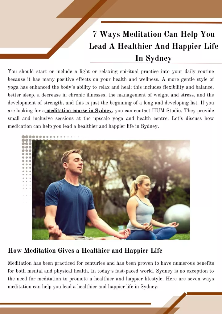 7 ways meditation can help you lead a healthier