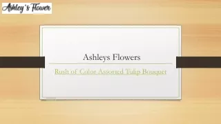 Rush of Color Assorted Tulip Bouquet | Ashleysflower.com
