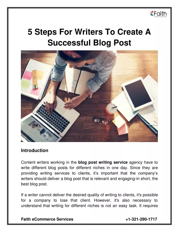 5 steps for writers to create a successful blog