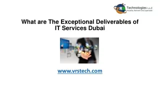 what are the exceptional deliverables of it s ervices dubai