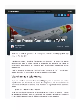 Como Posso Contactar a TAP?