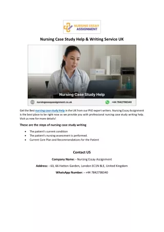 Nursing Case Study Help