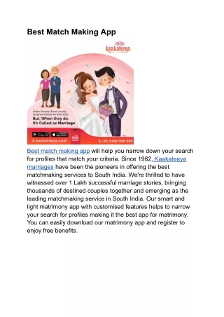 best match making app