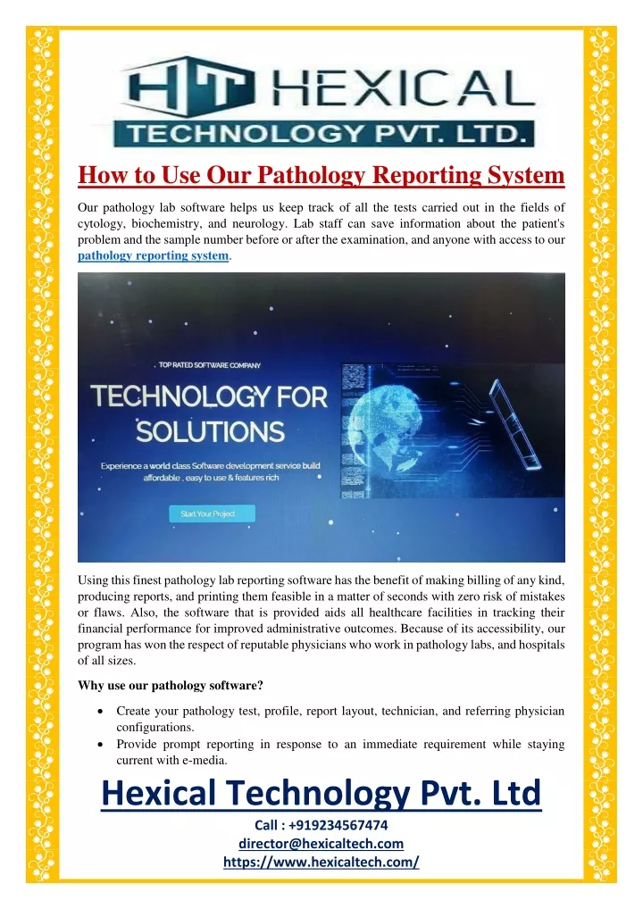 how to use our pathology reporting system