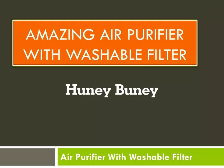 amazing air purifier with washable filter