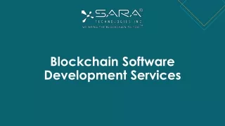 Blockchain Software Development Services -