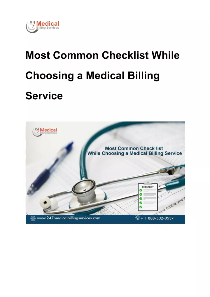 most common checklist while