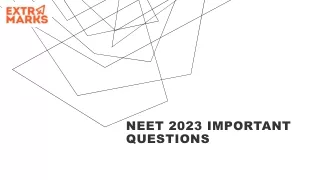 NEET Important Questions