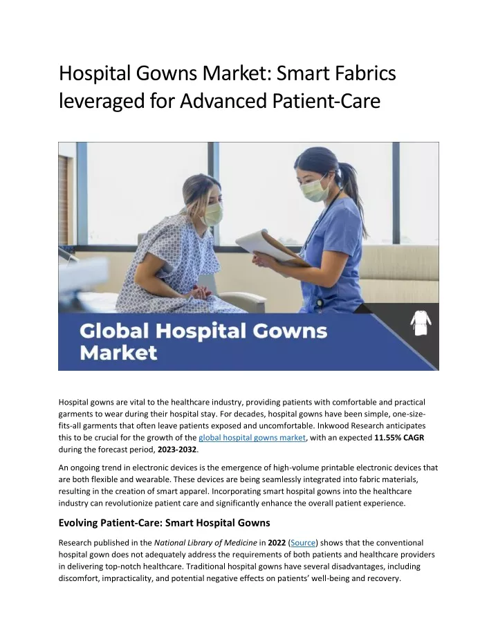 hospital gowns market smart fabrics leveraged