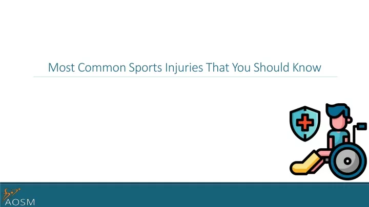 most common sports injuries that you should know