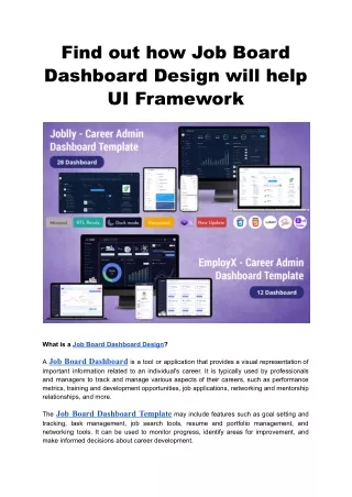 find out how job board dashboard design will help