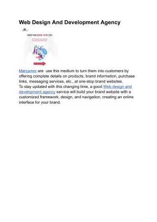 web design and development agency