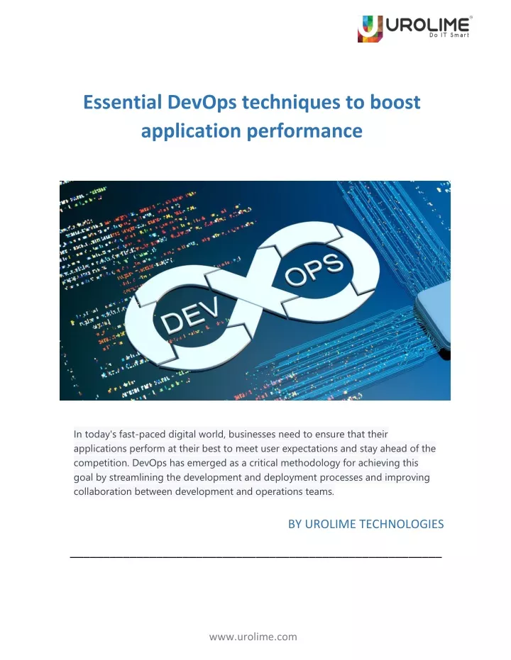 essential devops techniques to boost application