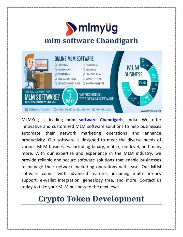 mlm software chandigarh