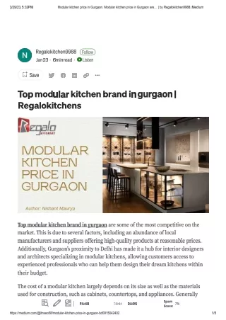 Top modular kitchen brand in gurgaon | Regalokitchens