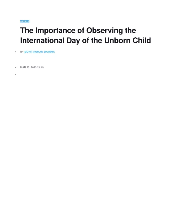 article the importance of observing