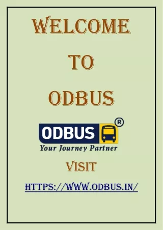 ODBUS Online Booking- Your One-stop Destination for Bus Travel
