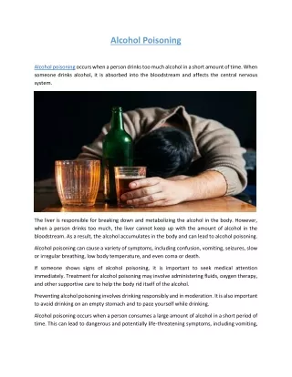 alcohol poisoning
