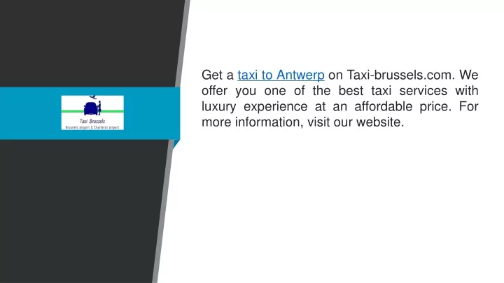 get a taxi to antwerp on taxi brussels