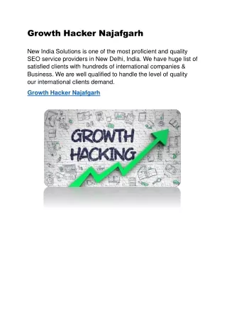growth hacker najafgarh new india solutions