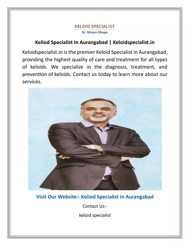 keliod specialist in aurangabad keloidspecialist