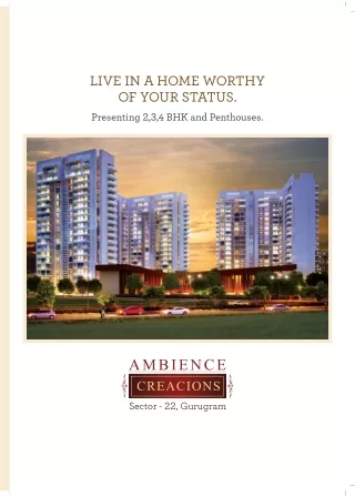Best luxury apartment in sector 22 Gurgaon by Ambience Creacions