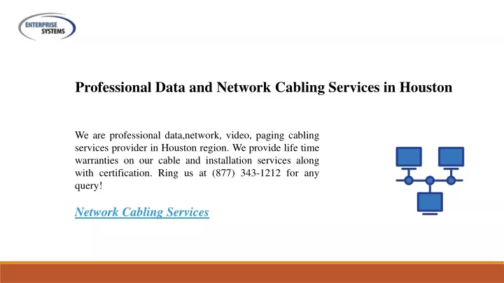 professional data and network cabling services