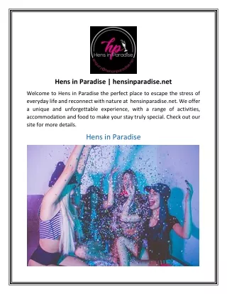 Hens in Paradise | hensinparadise.net