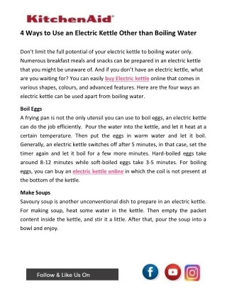 4 ways to use an electric kettle other than