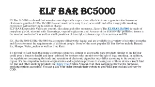 Elf Bar Bc5000