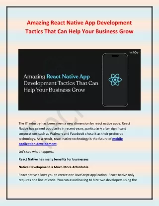 amazing react native app development tactics that