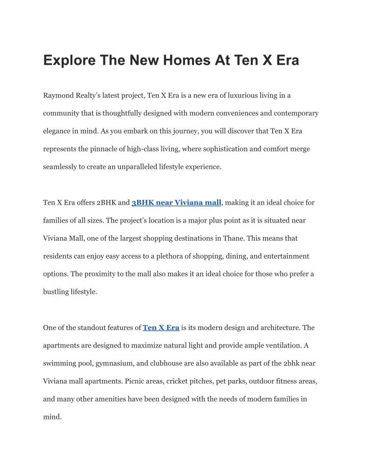 explore the new homes at ten x era