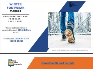 Winter Footwear Market Expected to Reach $13.6 Billion by 2031