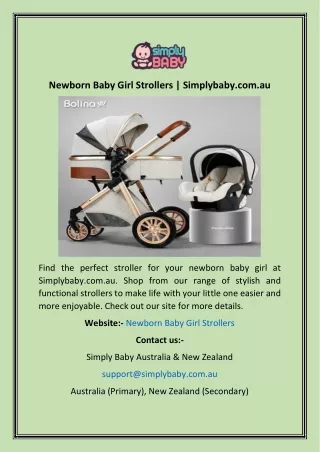 Newborn Baby Girl Strollers  Simplybaby.com