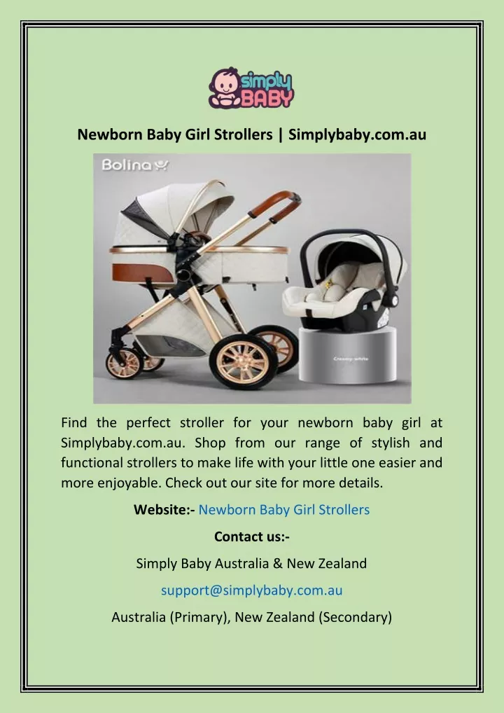newborn baby girl strollers simplybaby com au