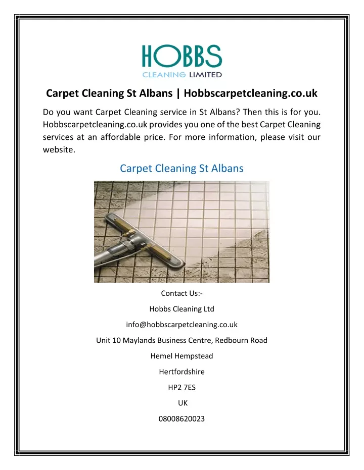 carpet cleaning st albans hobbscarpetcleaning