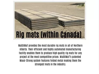rig mats within canada