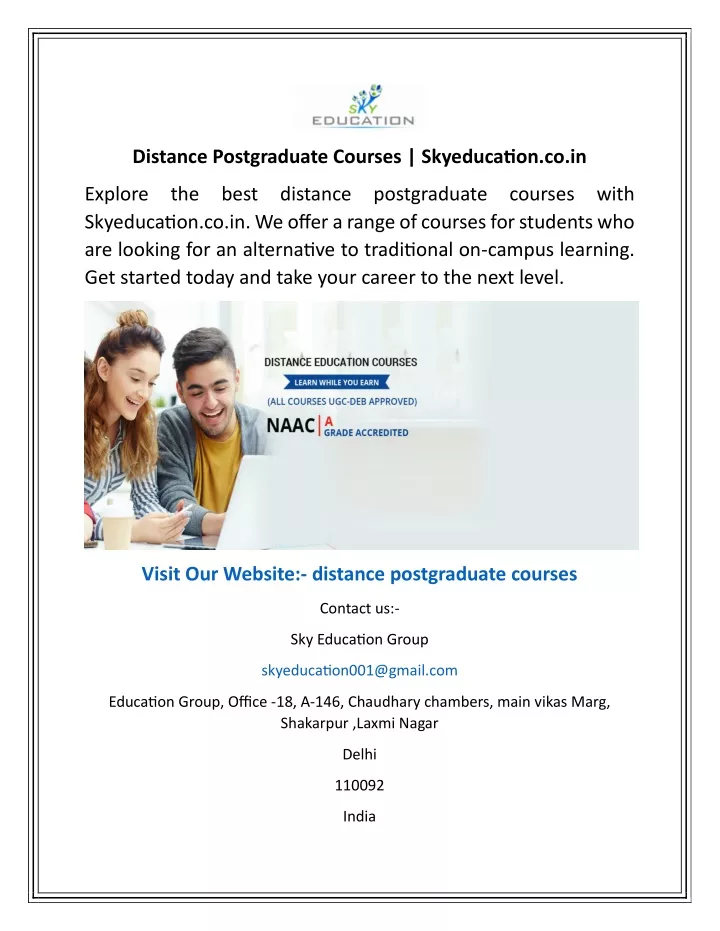 distance postgraduate courses skyeducation co in