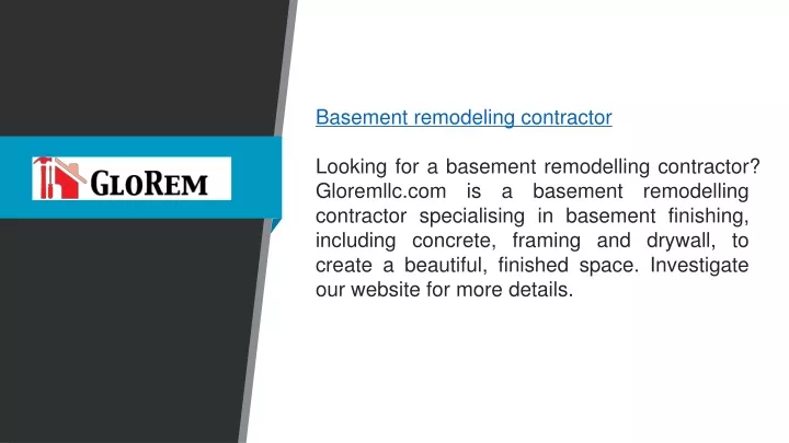 basement remodeling contractor looking