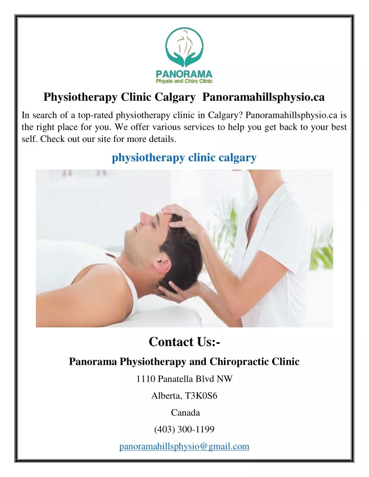 physiotherapy clinic calgary panoramahillsphysio