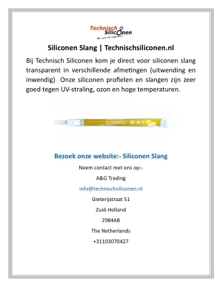 Siliconen Slang  Technischsiliconen.nl