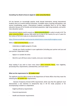 everything you need to know to apply for aston
