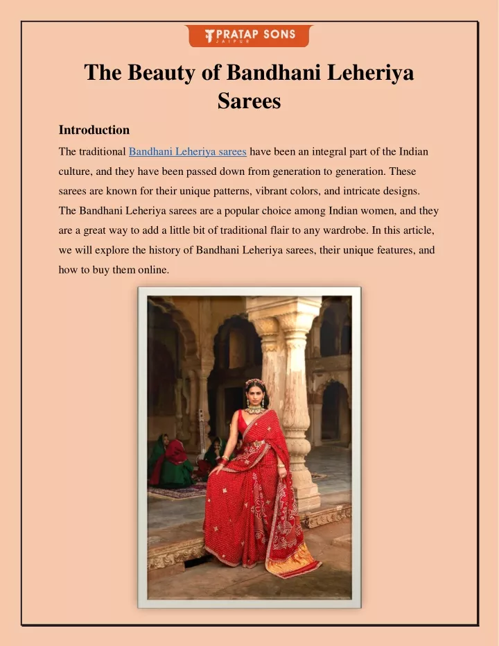 the beauty of bandhani leheriya sarees