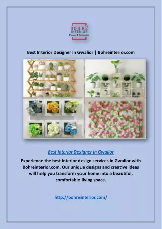 Best Interior Designer In Gwalior | Bohreinterior.com