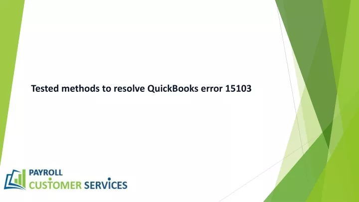 tested methods to resolve quickbooks error 15103