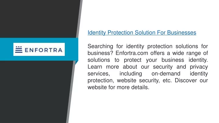 identity protection solution for businesses