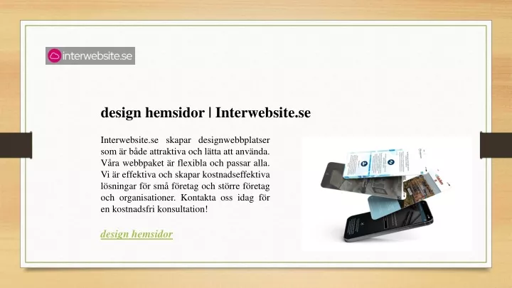 design hemsidor interwebsite se