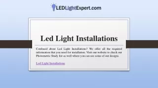 led light installations