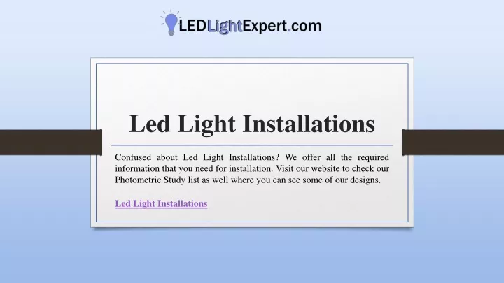led light installations